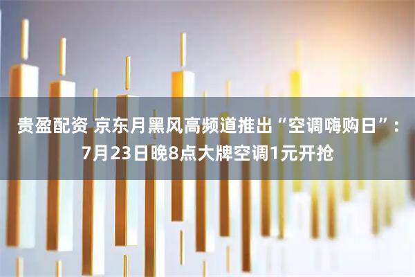 贵盈配资 京东月黑风高频道推出“空调嗨购日”:7月23日晚8点大牌空调1元开抢